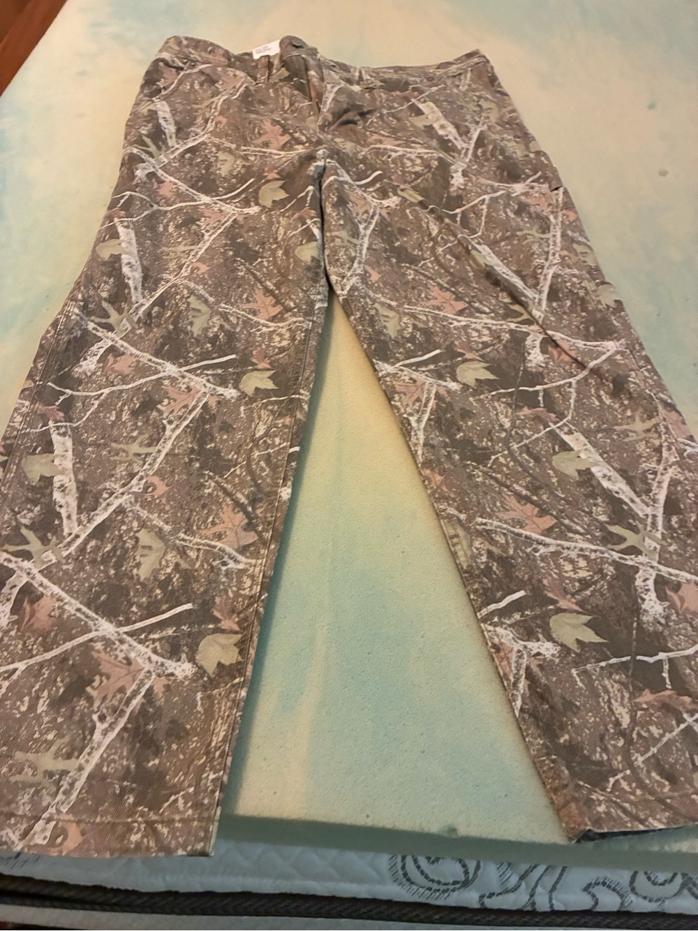 Aeropostale Women’s Camouflage Boot Cut Jeans - Gray/Tan